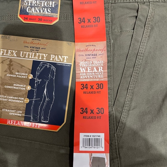 Men Weatherproof utility pants. - Picture 5 of 6